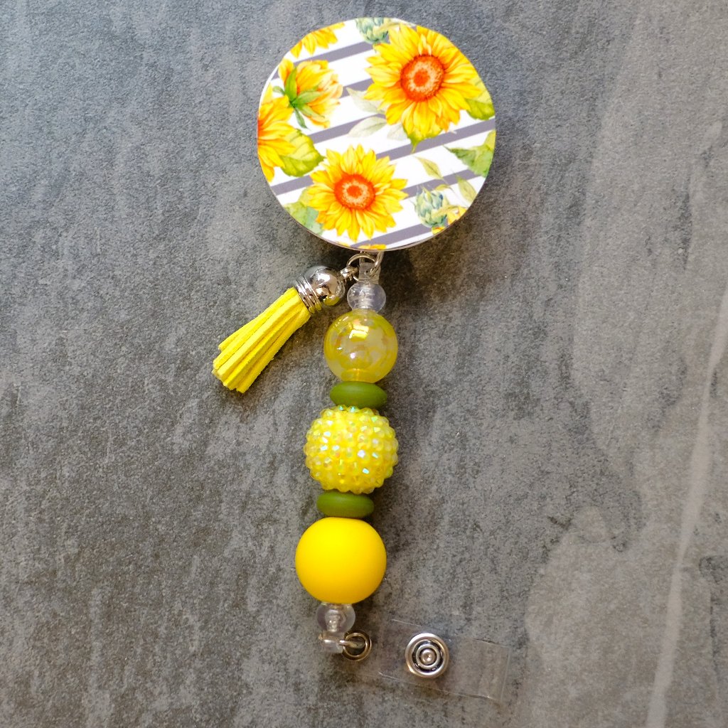 Fun Beaded Badge Reels Handmade Retractable Clip Nurse Teacher Gift Id